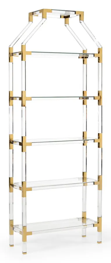 Chelsea House 384976 Gainsboro Etagere Brass Chelsea House 384976 Gainsboro Etagere Brass