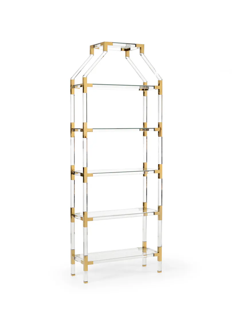 Chelsea House 384976 Gainsboro Etagere Brass