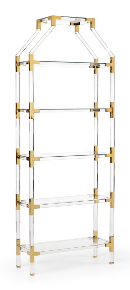Chelsea House 384976 Gainsboro Etagere Brass Chelsea House 384976 Gainsboro Etagere Brass