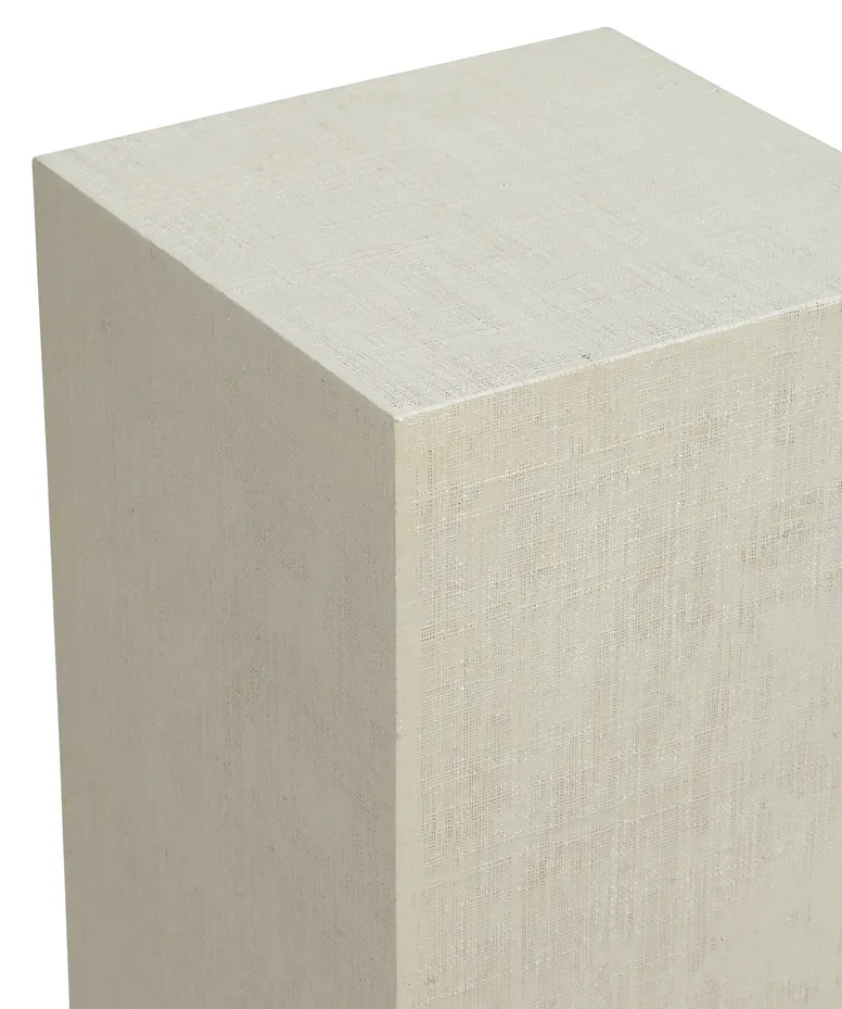 Chelsea House 385051 Raffia Pedestal White Small Chelsea House 385051 Raffia Pedestal White Small