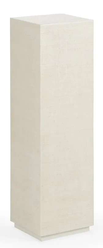 Chelsea House 385051 Raffia Pedestal White Small