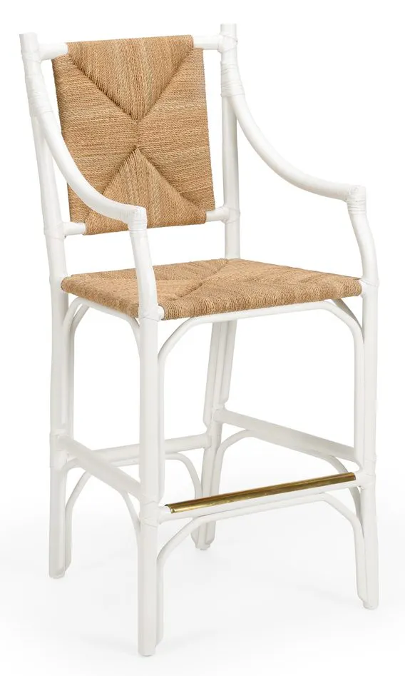 Chelsea House 385061 Mecklenburg Barstool White