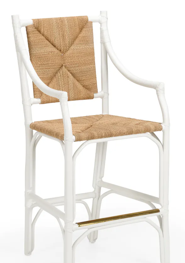 Chelsea House 385061 Mecklenburg Barstool White Chelsea House 385061 Mecklenburg Barstool White
