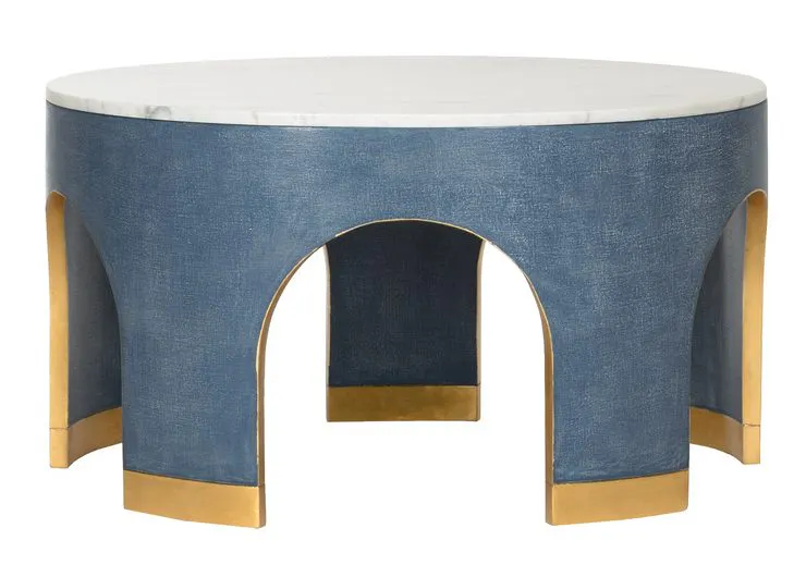 Chelsea House 385206 Aqueduct Cocktail Table Blue