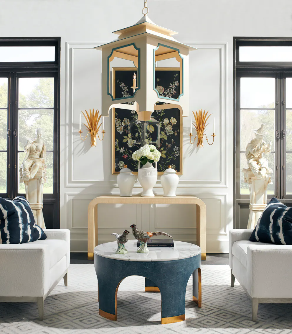 Chelsea House 385207 Aqueduct End Table Blue Chelsea House 385207 Aqueduct End Table Blue