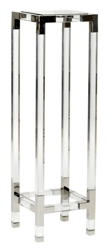 Chelsea House 385243 Chelsea Pedestal Clear/Silver Large