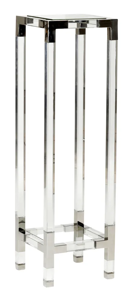 Chelsea House 385243 Chelsea Pedestal Clear/Silver Large Chelsea House 385243 Chelsea Pedestal Clear/Silver Large