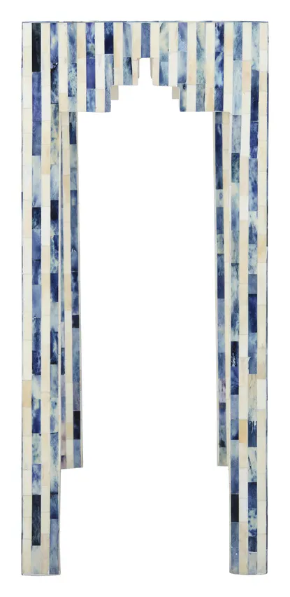 Chelsea House 385295 Bone Inlay Console - Blue Chelsea House 385295 Bone Inlay Console - Blue