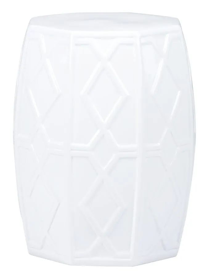 Chelsea House 385333 Andreu Garden Stool White