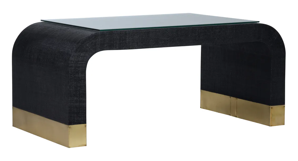 Chelsea House 385343 Waterfall Coffee Table Black Chelsea House 385343 Waterfall Coffee Table Black