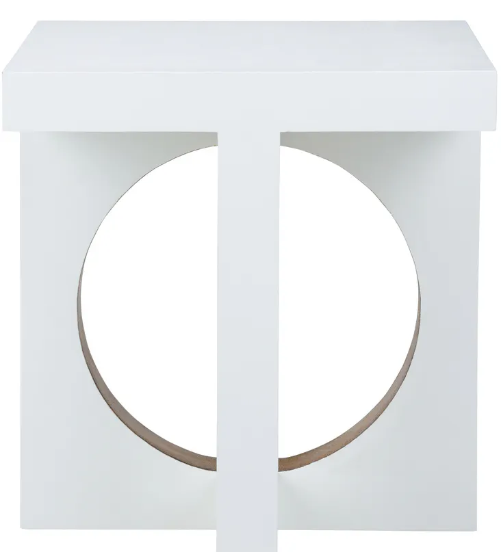 Chelsea House 385354 Swoop Side Table - White Chelsea House 385354 Swoop Side Table - White