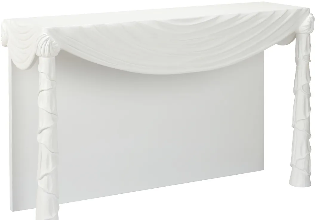 Chelsea House 385405 Drape Console White Chelsea House 385405 Drape Console White