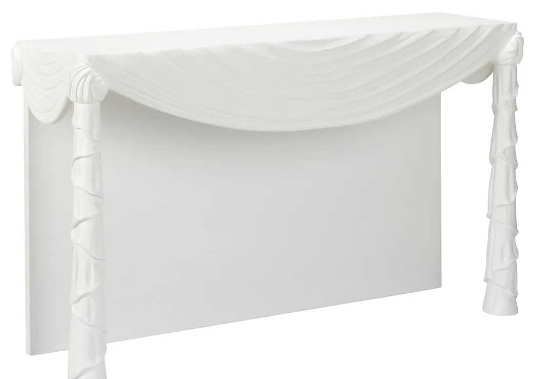 Chelsea House 385405 Drape Console White Chelsea House 385405 Drape Console White