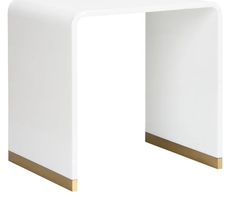 Chelsea House 385425 Waterfall End Table White Chelsea House 385425 Waterfall End Table White