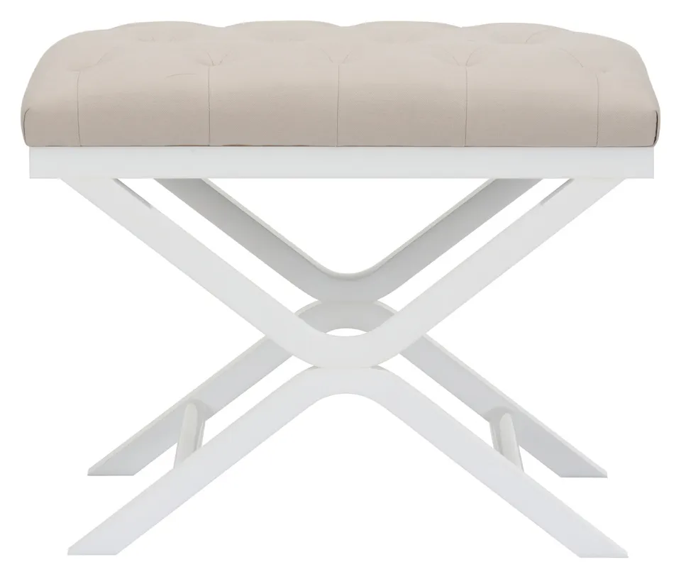 Chelsea House 385428 Soho Tufled Bench White Chelsea House 385428 Soho Tufled Bench White