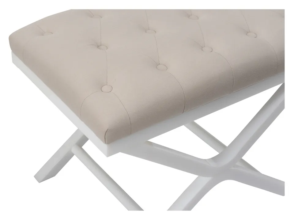 Chelsea House 385428 Soho Tufled Bench White Chelsea House 385428 Soho Tufled Bench White