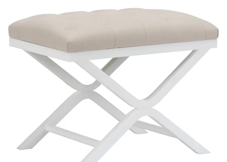 Chelsea House 385428 Soho Tufled Bench White Chelsea House 385428 Soho Tufled Bench White