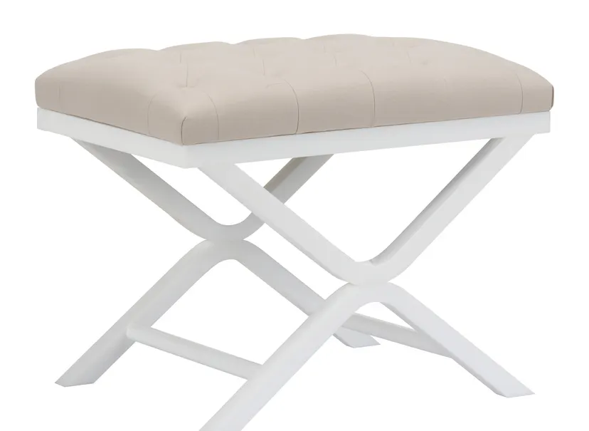 Chelsea House 385428 Soho Tufled Bench White Chelsea House 385428 Soho Tufled Bench White