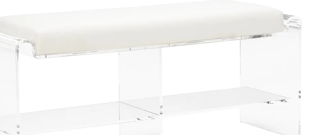 Chelsea House 385676 Renee Acrylic Long Bench Chelsea House 385676 Renee Acrylic Long Bench
