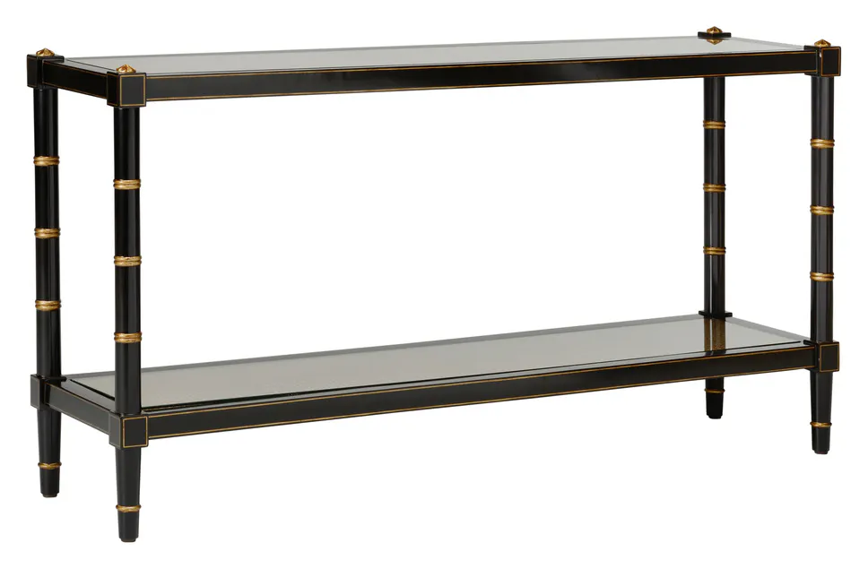 Chelsea House 385699 Conner Cane Console Black Chelsea House 385699 Conner Cane Console Black