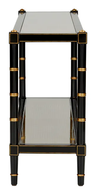 Chelsea House 385699 Conner Cane Console Black Chelsea House 385699 Conner Cane Console Black