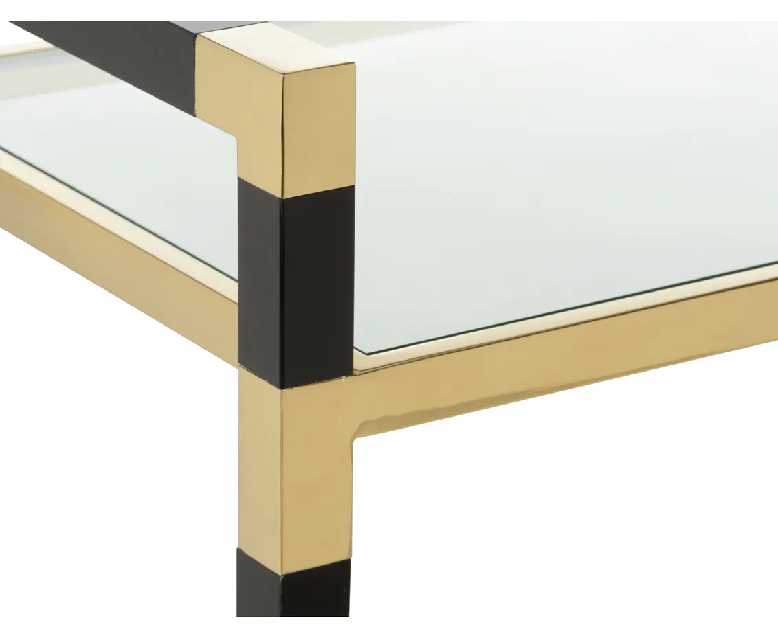 Chelsea House 385705 Acrylic Bar Cart Black/Brass Chelsea House 385705 Acrylic Bar Cart Black/Brass