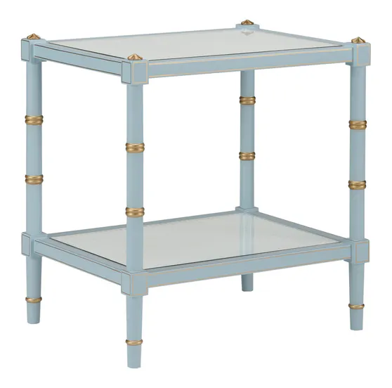 Chelsea House 385707 Conner Cane End Table Blue Chelsea House 385707 Conner Cane End Table Blue