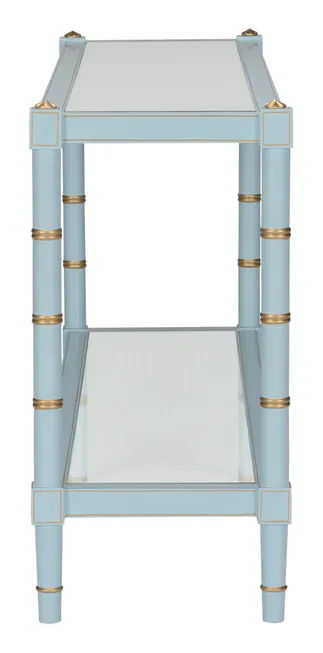 Chelsea House 385708 Conner Cane Console Blue Chelsea House 385708 Conner Cane Console Blue