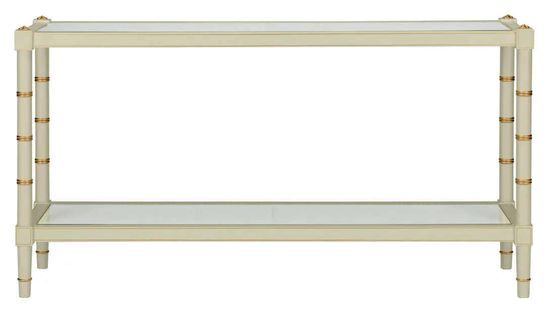 Chelsea House 385711 Conner Cane Console Green Chelsea House 385711 Conner Cane Console Green