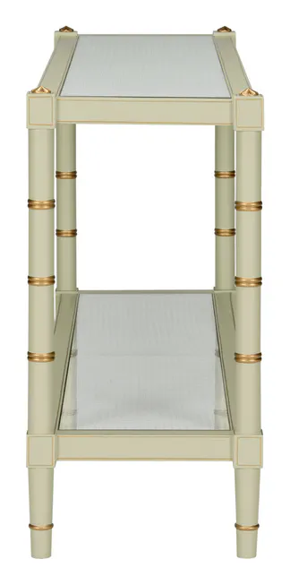 Chelsea House 385711 Conner Cane Console Green Chelsea House 385711 Conner Cane Console Green