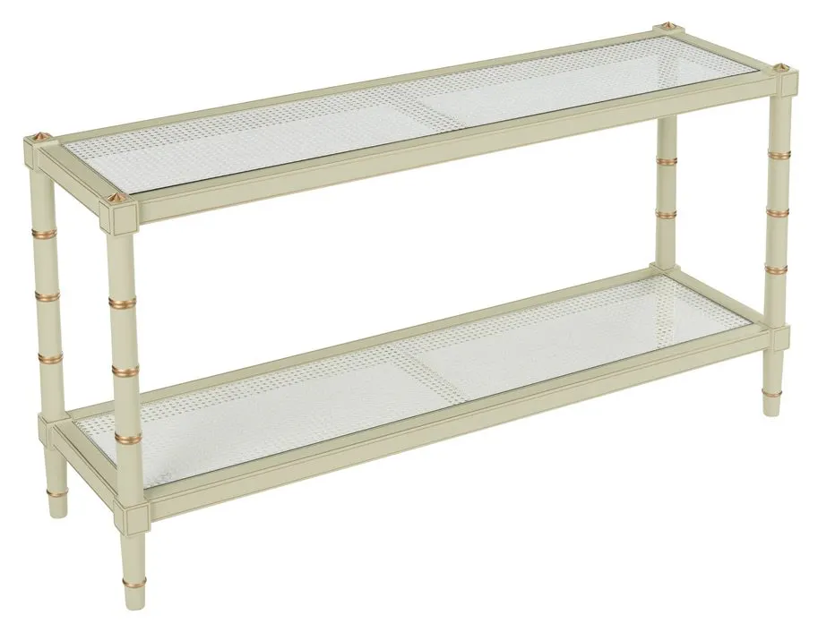 Chelsea House 385711 Conner Cane Console Green