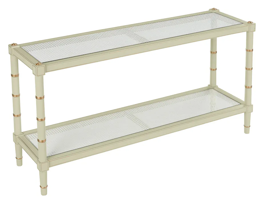 Chelsea House 385711 Conner Cane Console Green Chelsea House 385711 Conner Cane Console Green