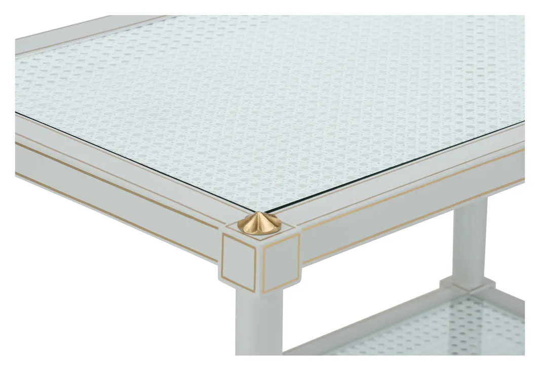 Chelsea House 385712 Conner Cane Cocktail Table Gray Chelsea House 385712 Conner Cane Cocktail Table Gray