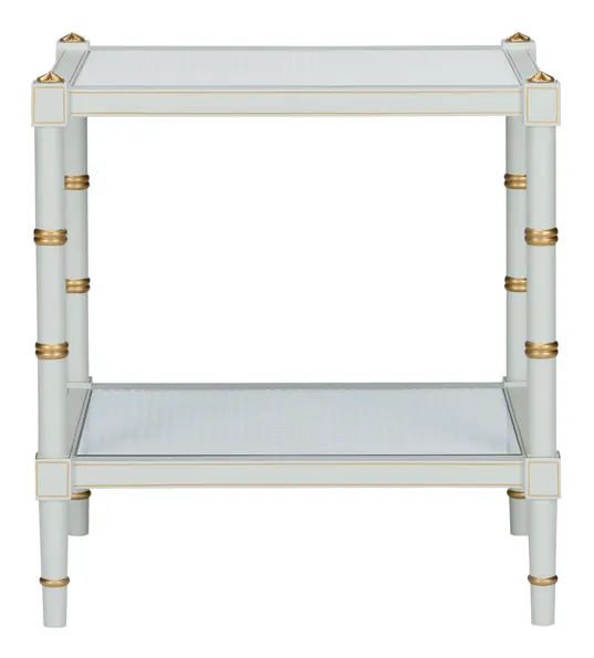 Chelsea House 385713 Conner Cane End Table - Gray Chelsea House 385713 Conner Cane End Table - Gray