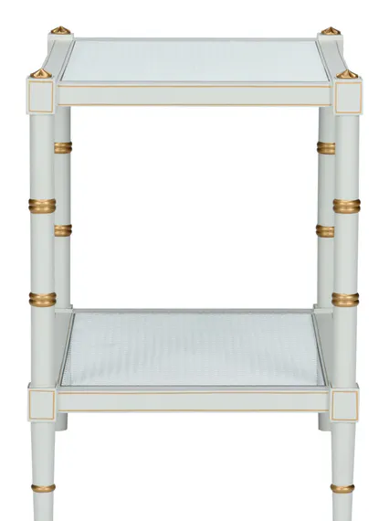 Chelsea House 385713 Conner Cane End Table - Gray Chelsea House 385713 Conner Cane End Table - Gray