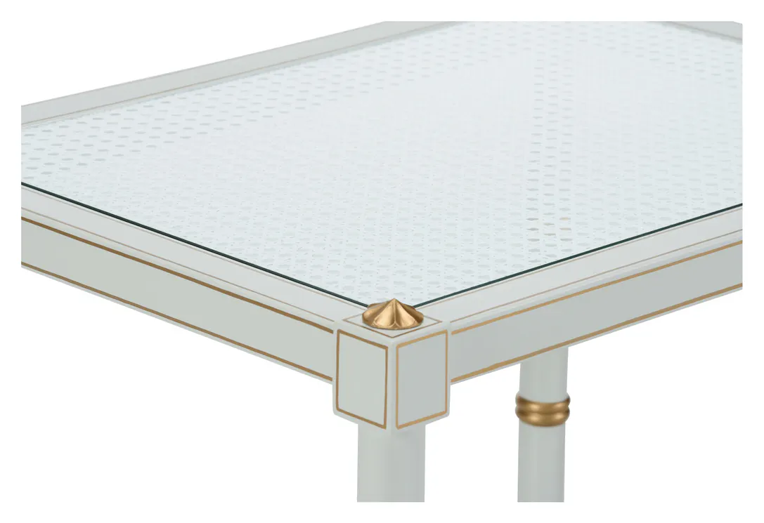 Chelsea House 385713 Conner Cane End Table - Gray Chelsea House 385713 Conner Cane End Table - Gray