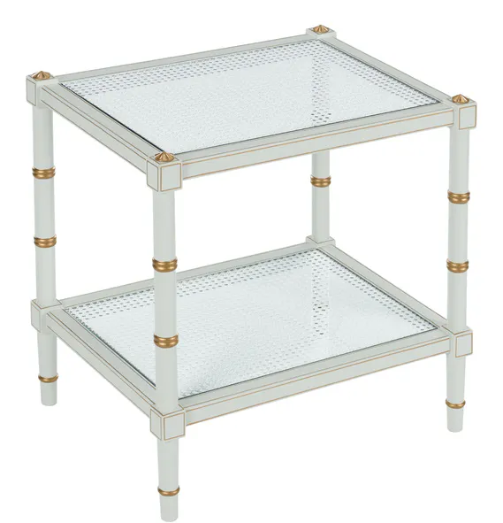 Chelsea House 385713 Conner Cane End Table - Gray Chelsea House 385713 Conner Cane End Table - Gray