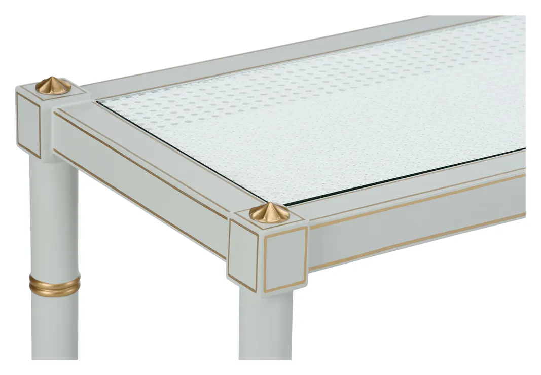 Chelsea House 385714 Conner Cane Console Gray Chelsea House 385714 Conner Cane Console Gray