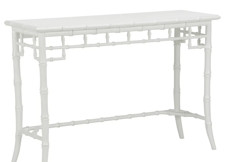 Chelsea House 385904 Bamboo Console White Chelsea House 385904 Bamboo Console White