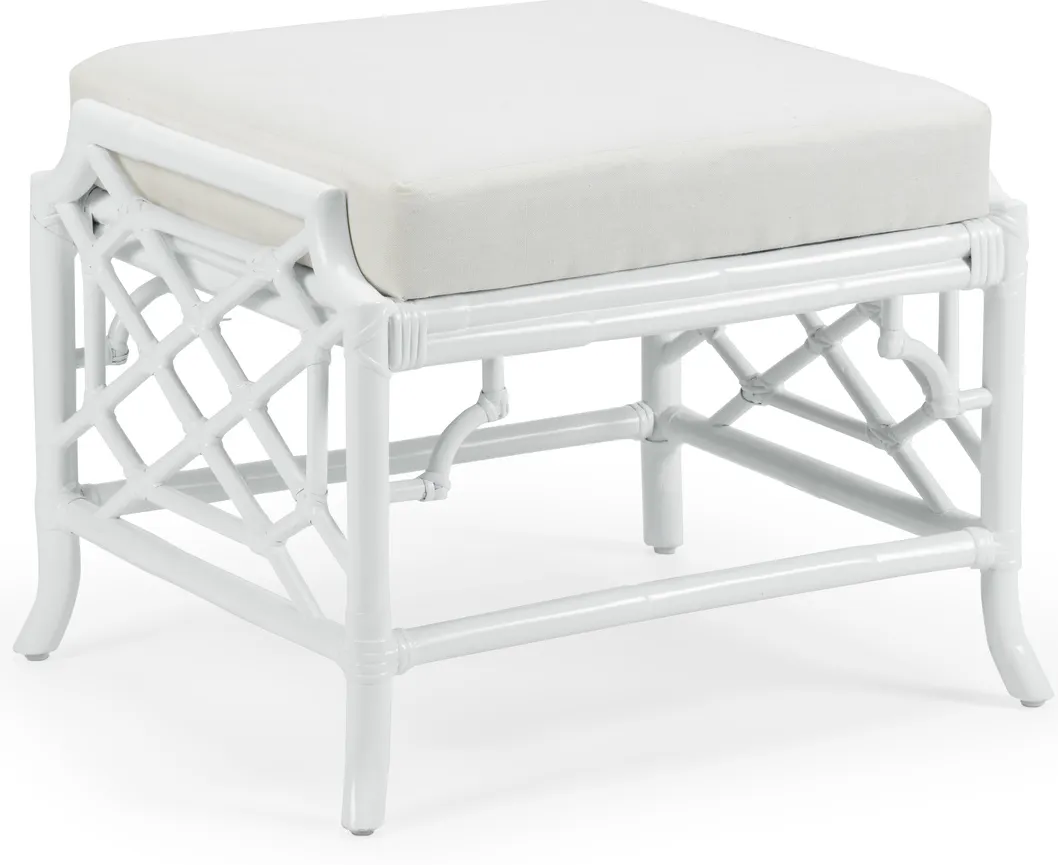 Wildwood Furniture 490446 Wild Palm Ottoman White Wildwood Furniture 490446 Wild Palm Ottoman White