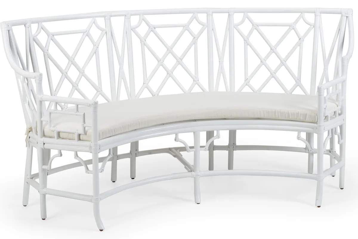Wildwood Furniture 490467 Wild Palm Settee White Wildwood Furniture 490467 Wild Palm Settee White