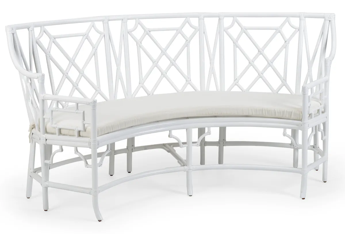 Wildwood Furniture 490467 Wild Palm Settee White Wildwood Furniture 490467 Wild Palm Settee White