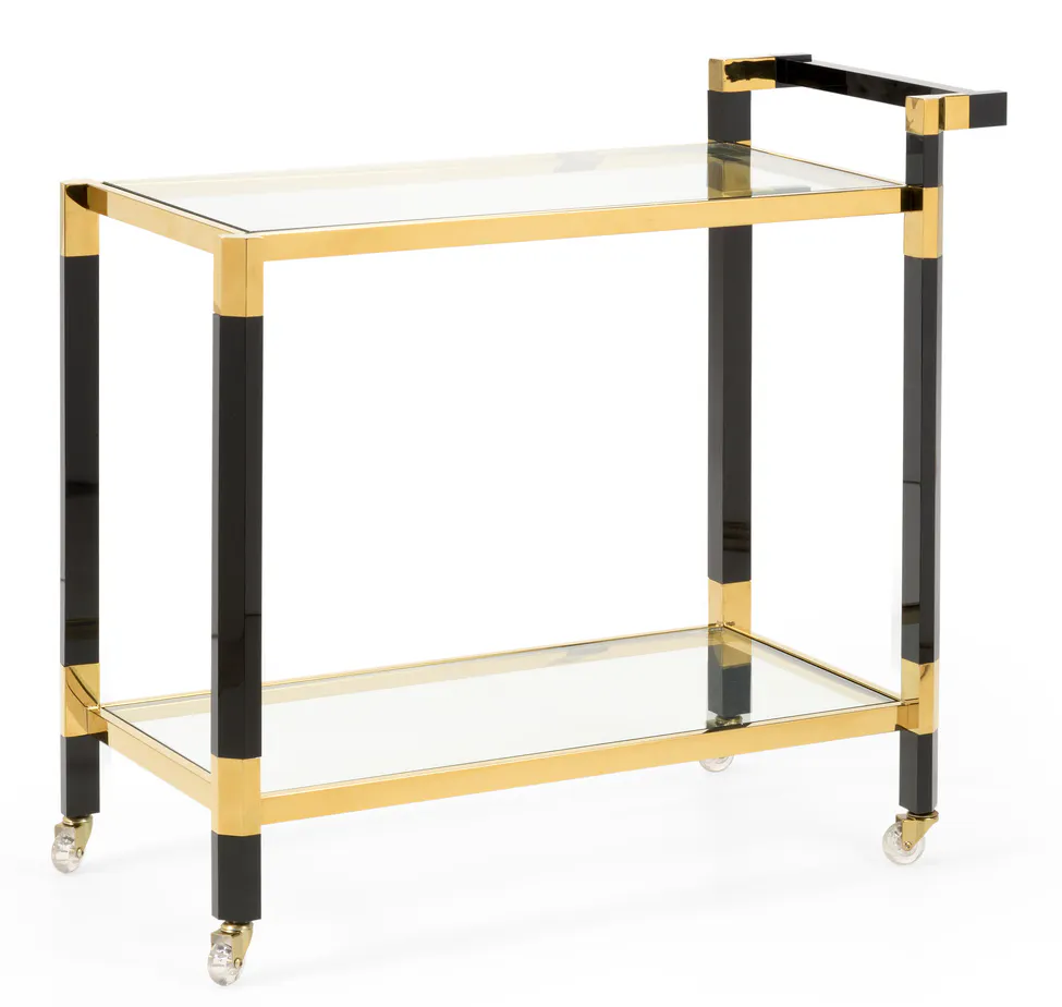 Wildwood Furniture 490544 Boulevardier Bar Cart Black Gold Wildwood Furniture 490544 Boulevardier Bar Cart Black Gold