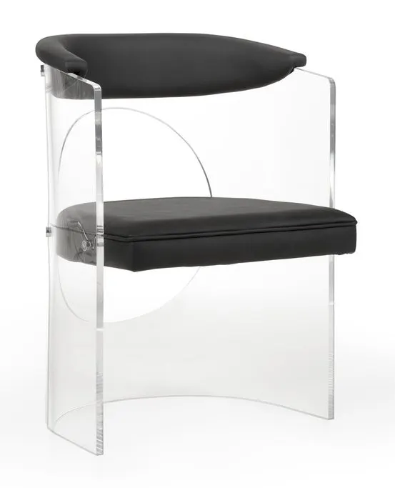 Wildwood Furniture 490588 Baran Barrel Back Acrylic Chair Black