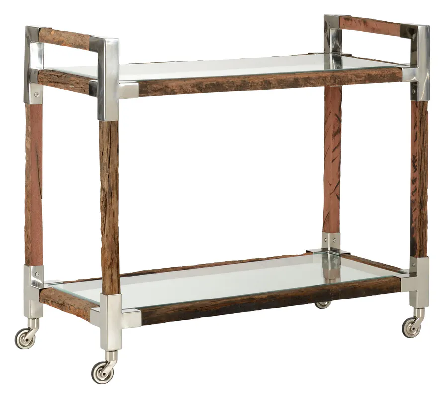 Wildwood Furniture 490610 Rustic Glam Bar Cart Large Wildwood Furniture 490610 Rustic Glam Bar Cart Large