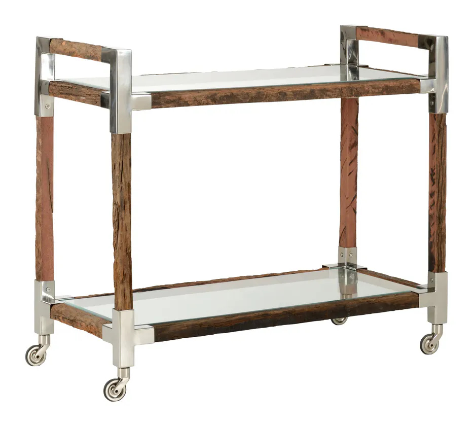 Wildwood Furniture 490610 Rustic Glam Bar Cart Large Wildwood Furniture 490610 Rustic Glam Bar Cart Large