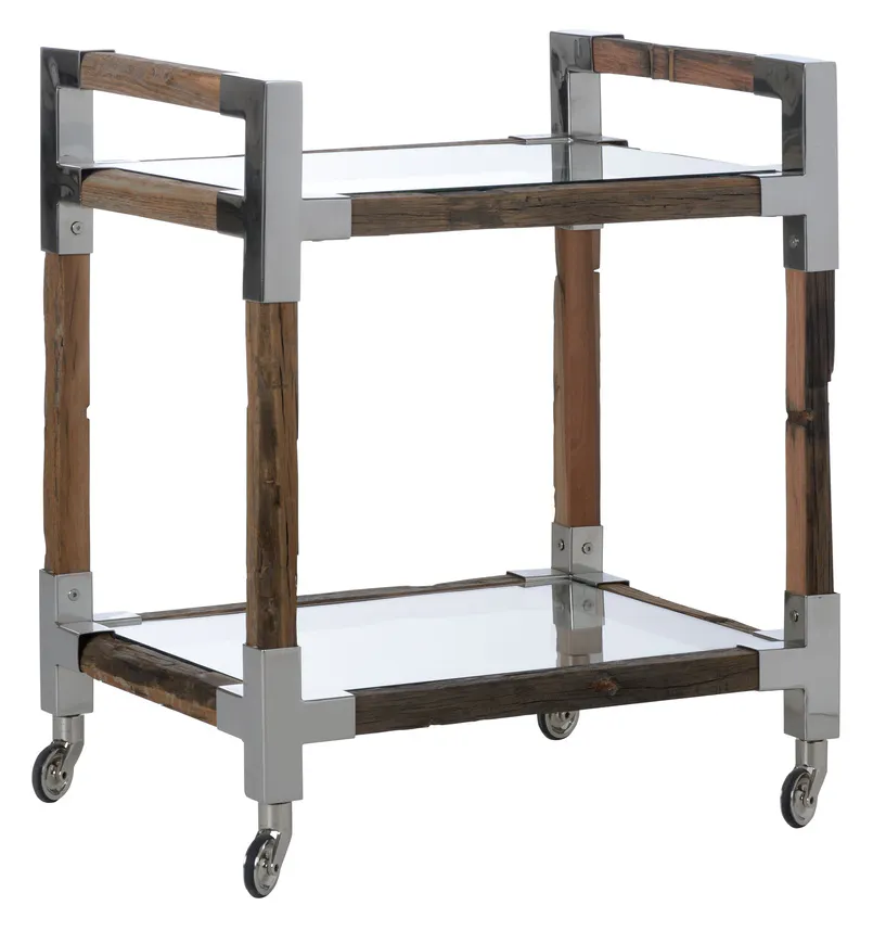 Wildwood Furniture 490616 Rustic Glam Bar Cart Small Wildwood Furniture 490616 Rustic Glam Bar Cart Small