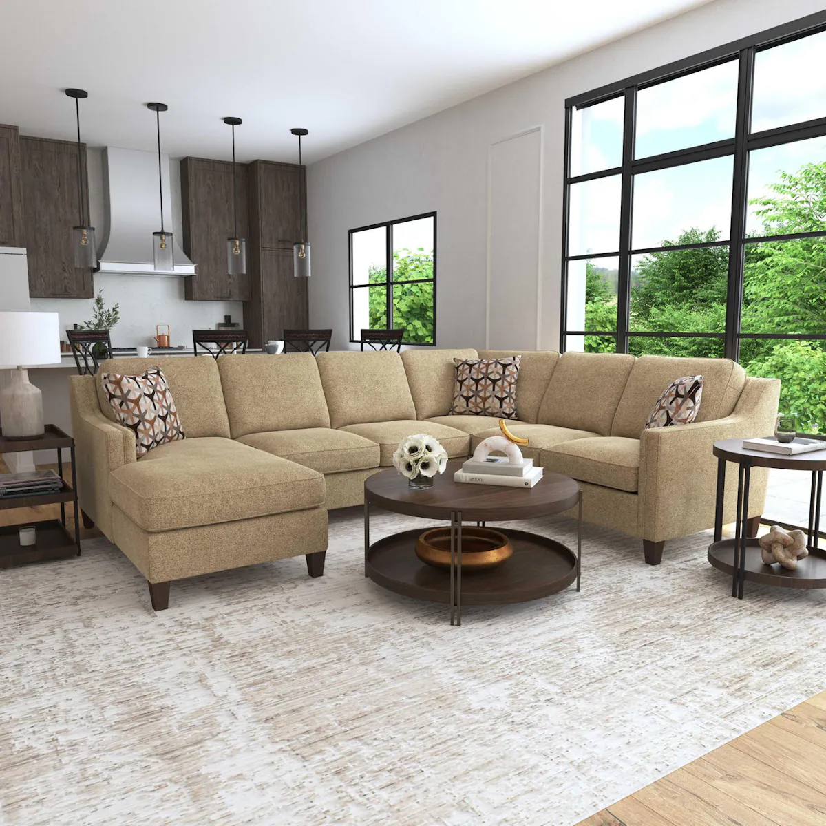 Flexsteel Furniture 5010-SECT Finley Fabric Sectional Flexsteel Furniture 5010-SECT Finley Fabric Sectional