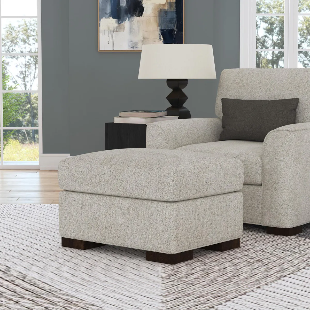 Flexsteel Furniture 5025-08 Jasper Fabric Ottoman Flexsteel Furniture 5025-08 Jasper Fabric Ottoman