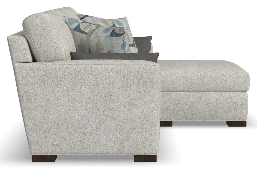 Flexsteel Furniture 5025-312 Jasper Fabric Reversible Chaise Sofa Flexsteel Furniture 5025-312 Jasper Fabric Reversible Chaise Sofa